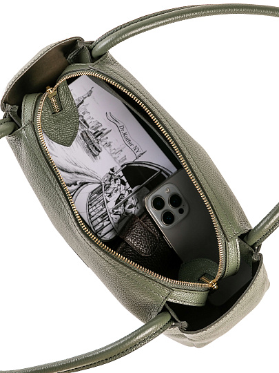 Женская сумка Dr. Koffer из натуральной кожи зеленая