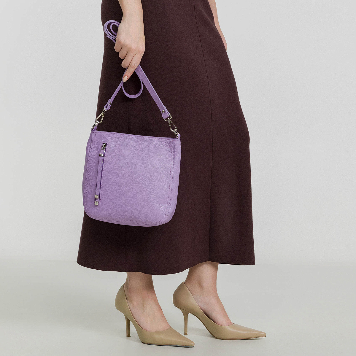 Женская сумка Dr. Koffer из натуральной кожи розовая