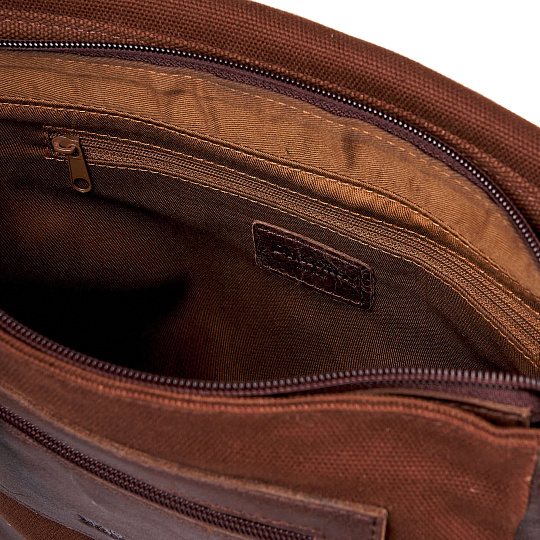 Сумка через плечо Dr.Koffer из натуральной кожи коричневая