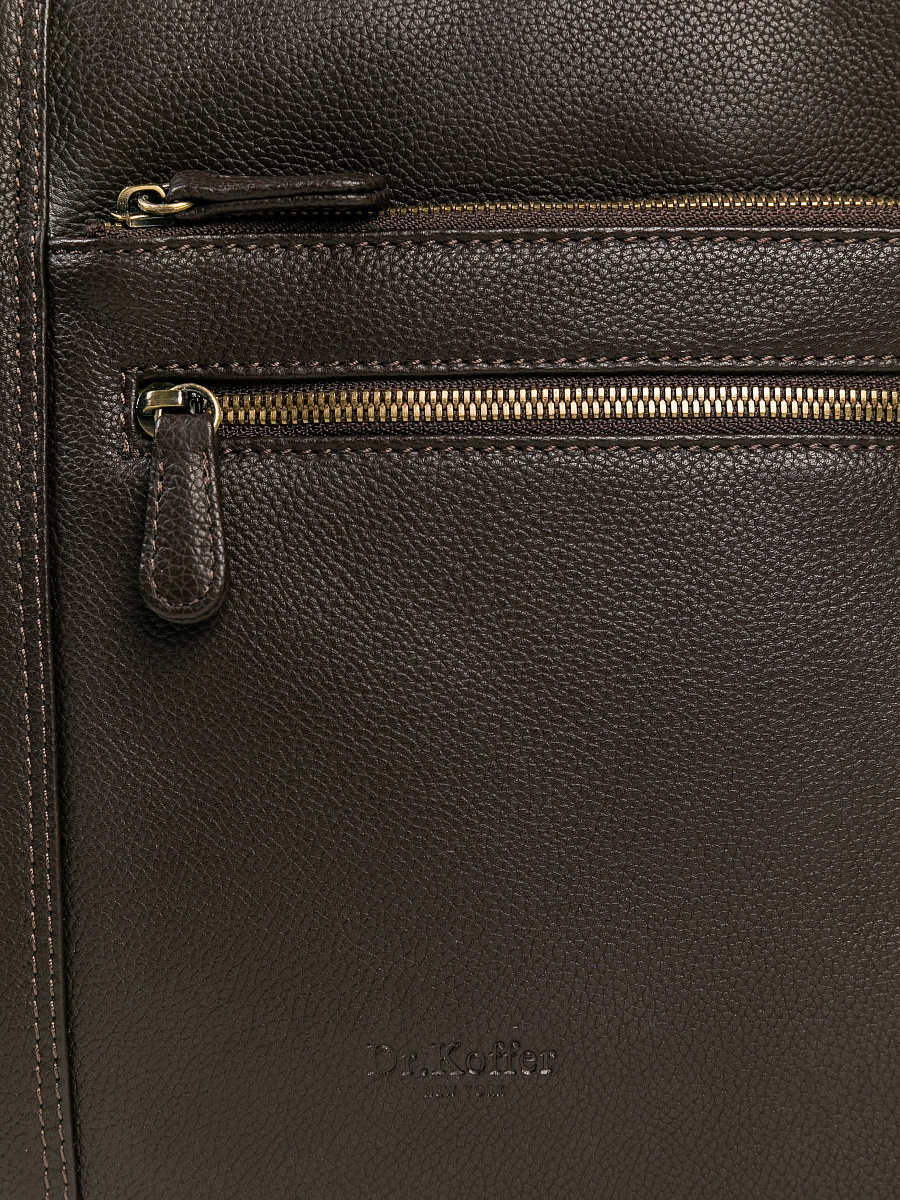 Сумка через плечо Dr.Koffer из натуральной кожи коричневая
