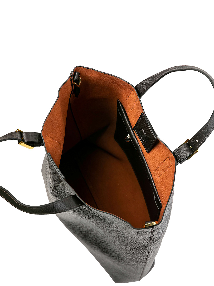 Женская сумка Dr.Koffer из натуральной кожи темно-коричневая