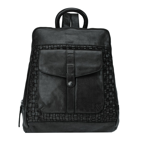 Рюкзак Dr.Koffer из натуральной кожи черный