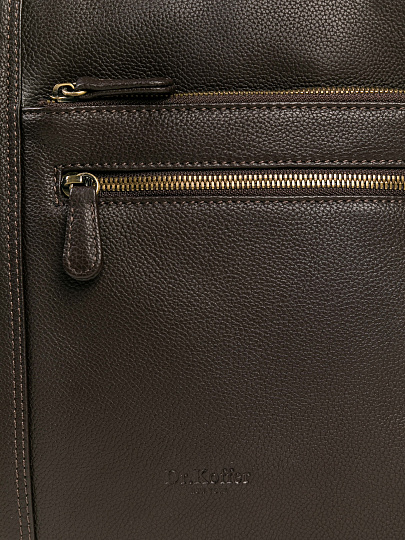 Сумка через плечо Dr.Koffer из натуральной кожи коричневая
