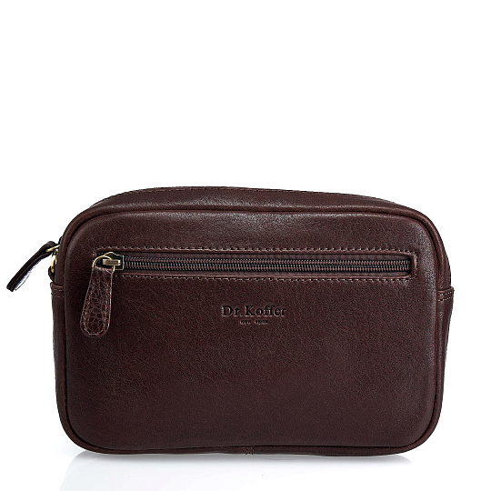 Сумка барсетка из натуральной кожи Dr. Koffer коричневая