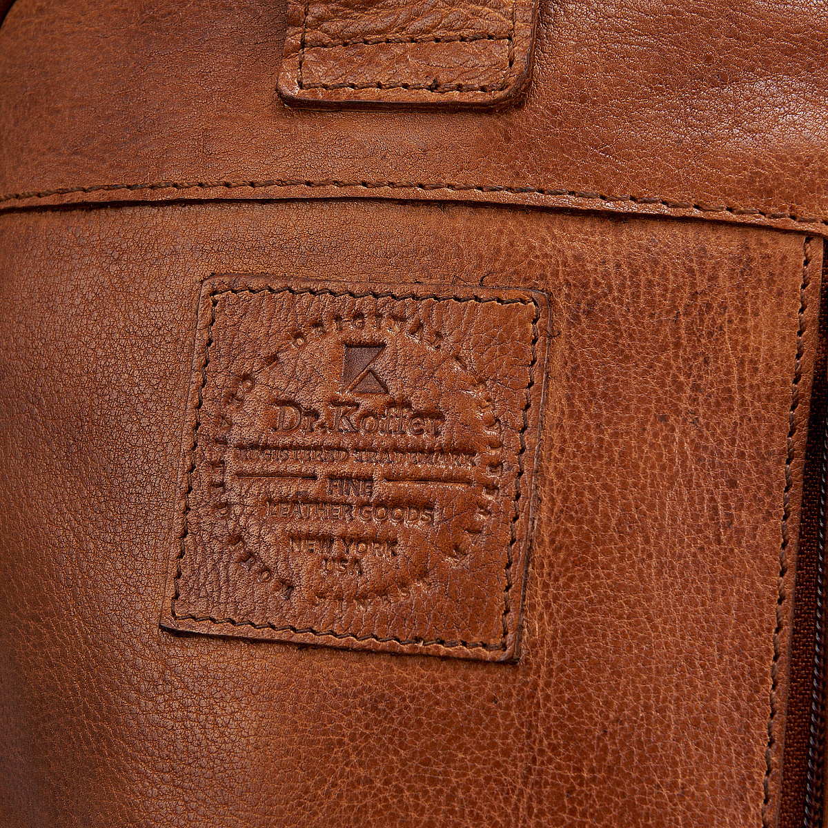 Рюкзак Dr.Koffer из натуральной кожи светло-коричневый