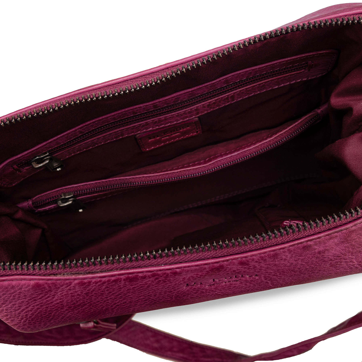 Сумка через плечо Dr.Koffer из натуральной кожи фиолетовая