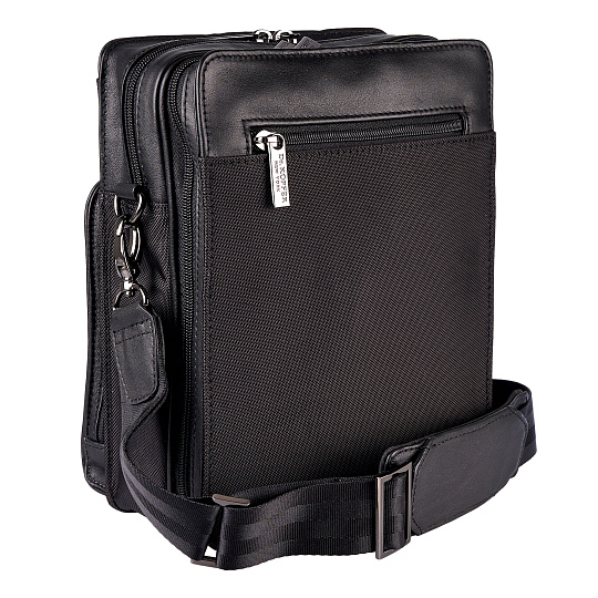 Сумка через плечо Dr.Koffer из натуральной кожи черная