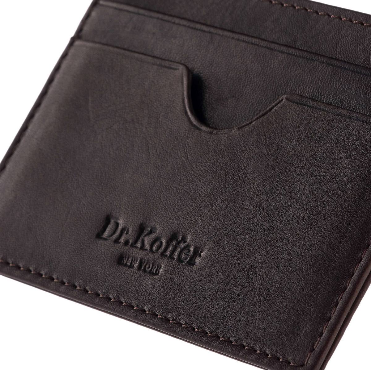 Кредитница Dr.Koffer из натуральной кожи коричневая