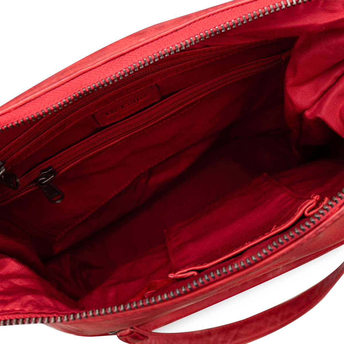 Сумка через плечо Dr.Koffer из натуральной кожи красная