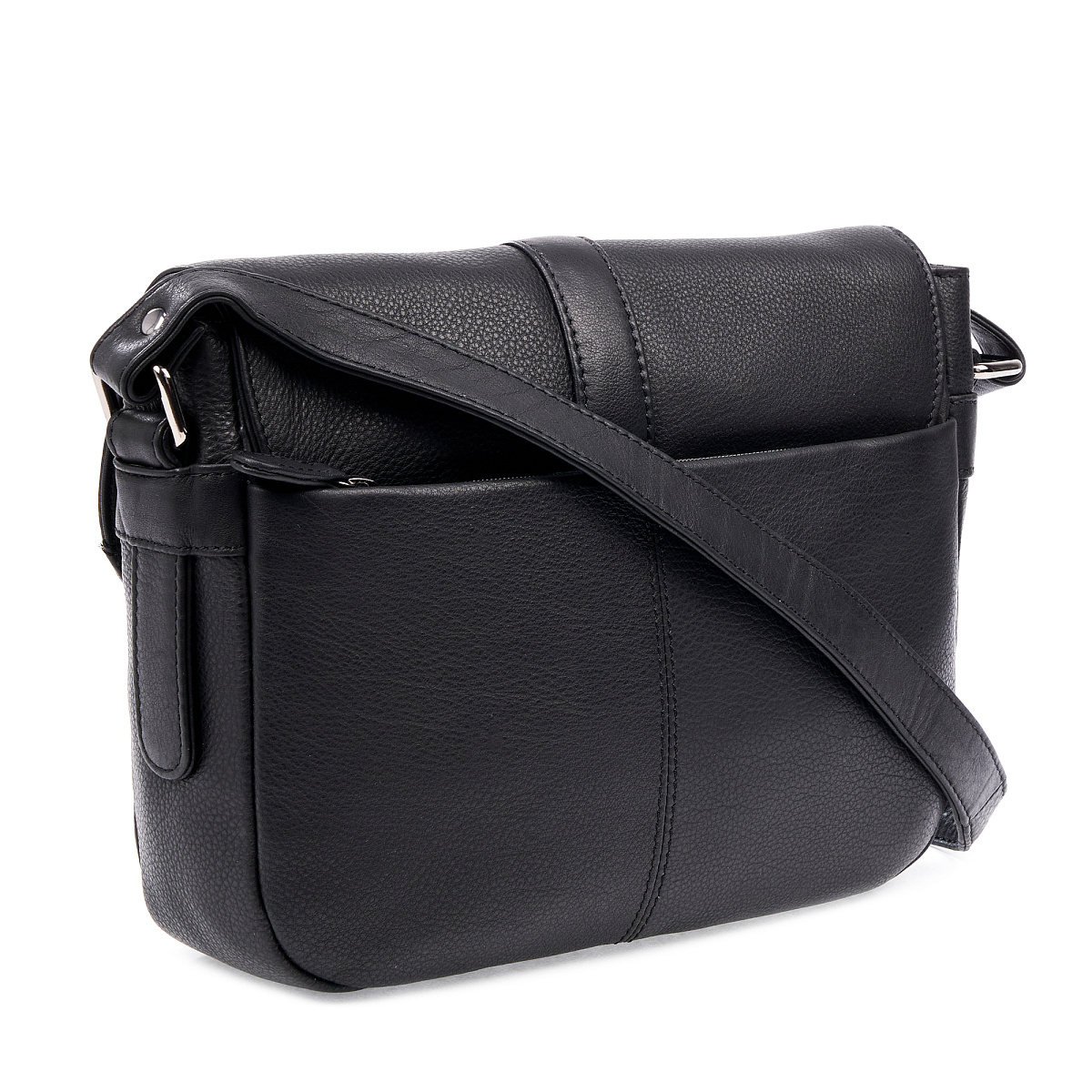 Сумка через плечо Dr.Koffer из натуральной кожи черная