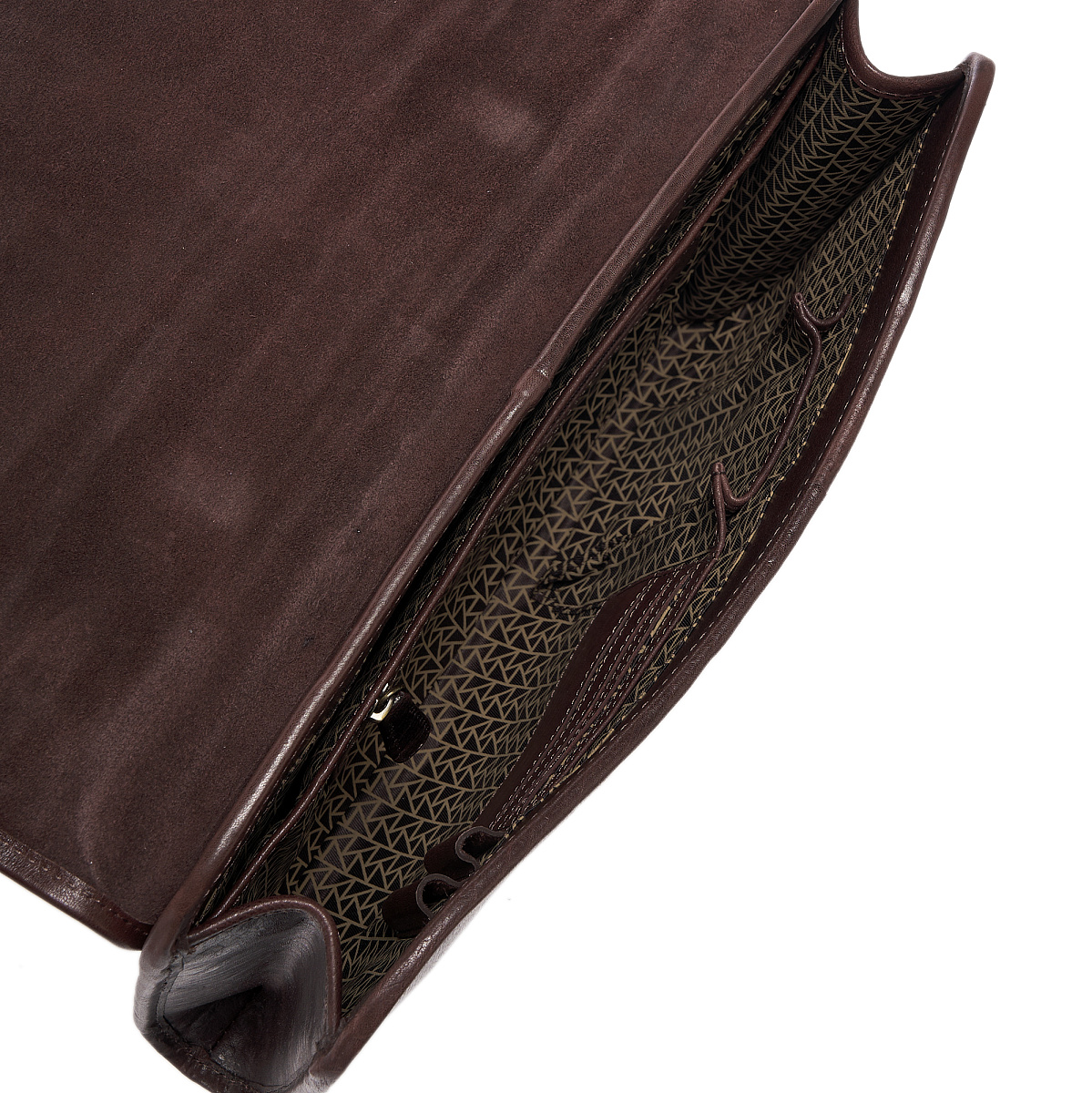 Портфель Dr.Koffer из натуральной кожи темно-коричневый