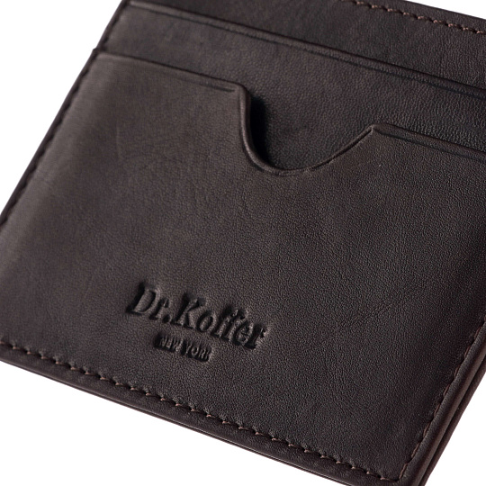 Кредитница Dr.Koffer из натуральной кожи коричневая