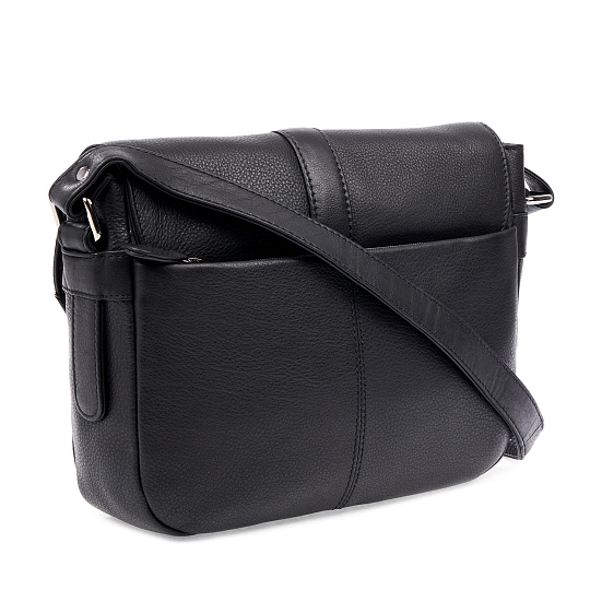 Сумка через плечо Dr.Koffer из натуральной кожи черная