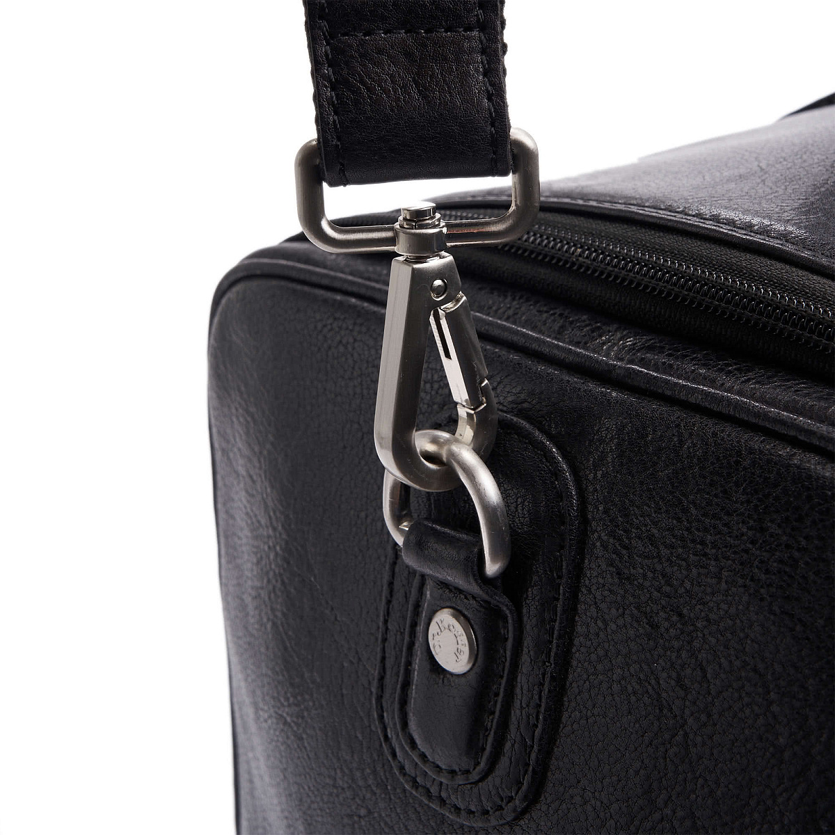 Сумка дорожная Dr.Koffer из натуральной кожи черная