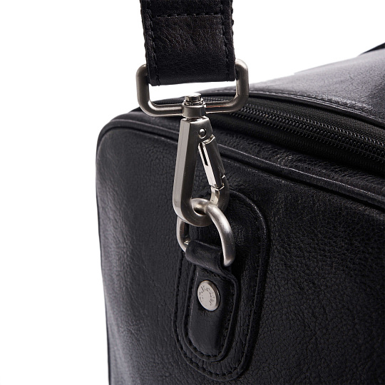 Сумка дорожная Dr.Koffer из натуральной кожи черная