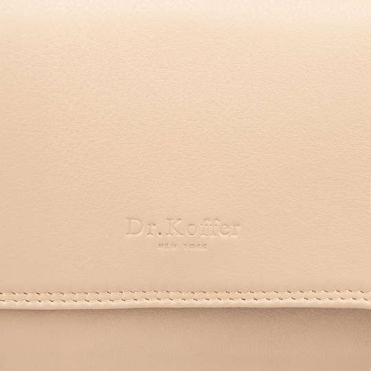 Женская сумка Dr.Koffer из натуральной кожи бежевая