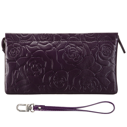 Косметичка Dr.Koffer из натуральной кожи фиолетовая