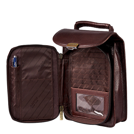 Сумка через плечо Dr.Koffer из натуральной кожи коричневая