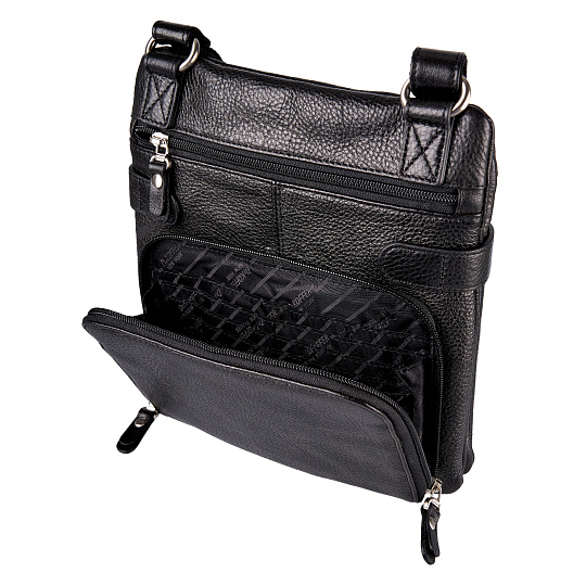 Сумка через плечо Dr.Koffer из натуральной кожи черная