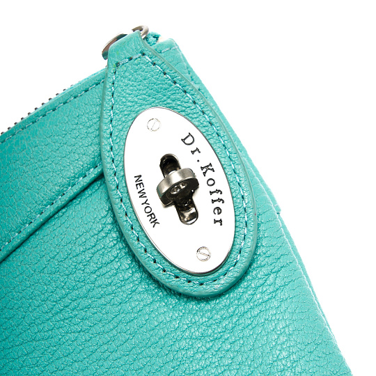 Сумка через плечо Dr.Koffer из натуральной кожи зеленая