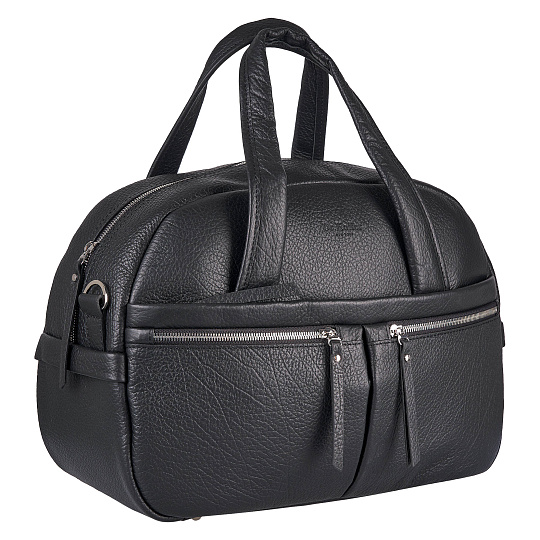 Сумка дорожная Dr.Koffer из натуральной кожи черная
