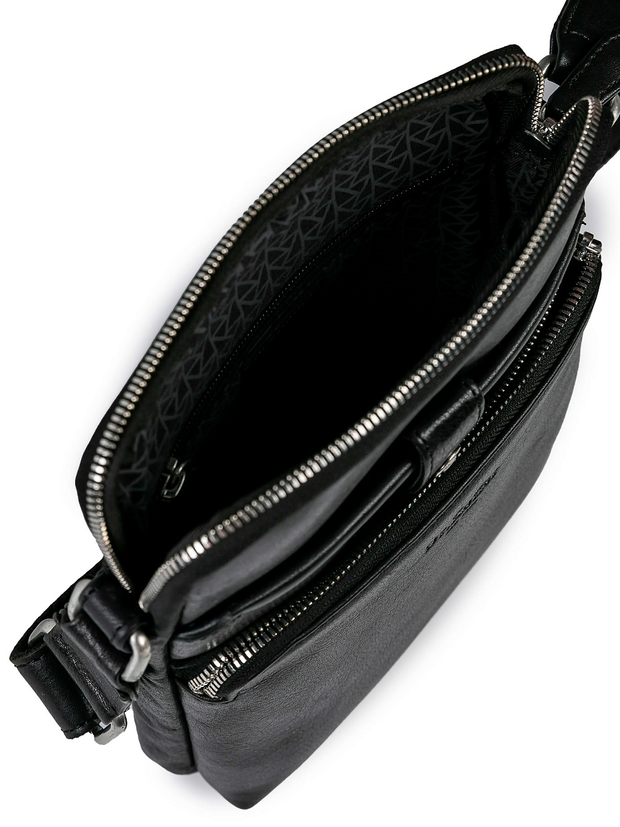 Сумка через плечо Dr.Koffer из натуральной кожи черная