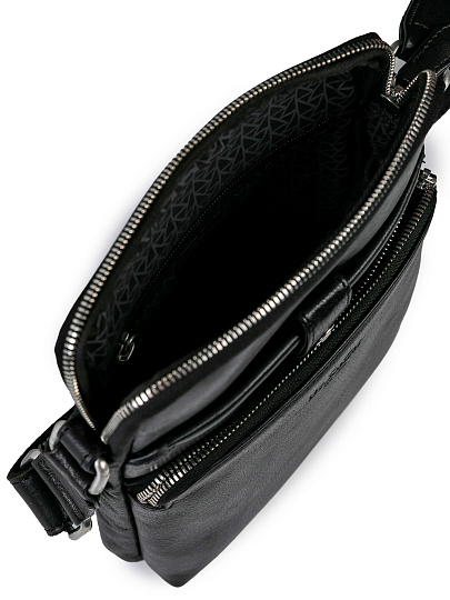 Сумка через плечо Dr.Koffer из натуральной кожи черная