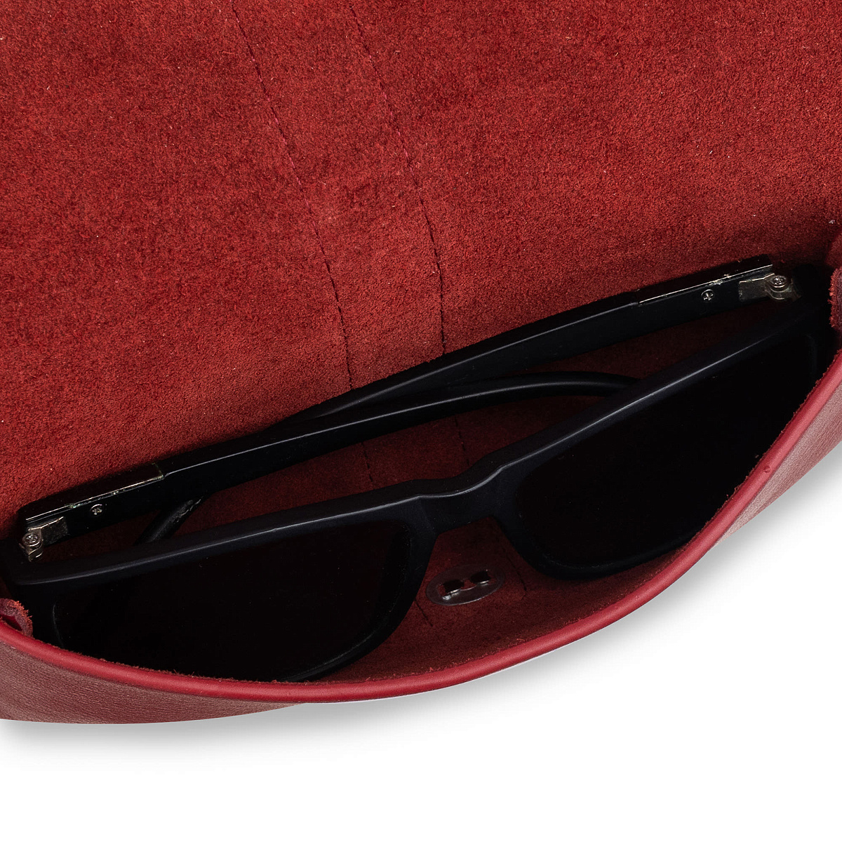 Очечник Dr.Koffer из натуральной кожи красный