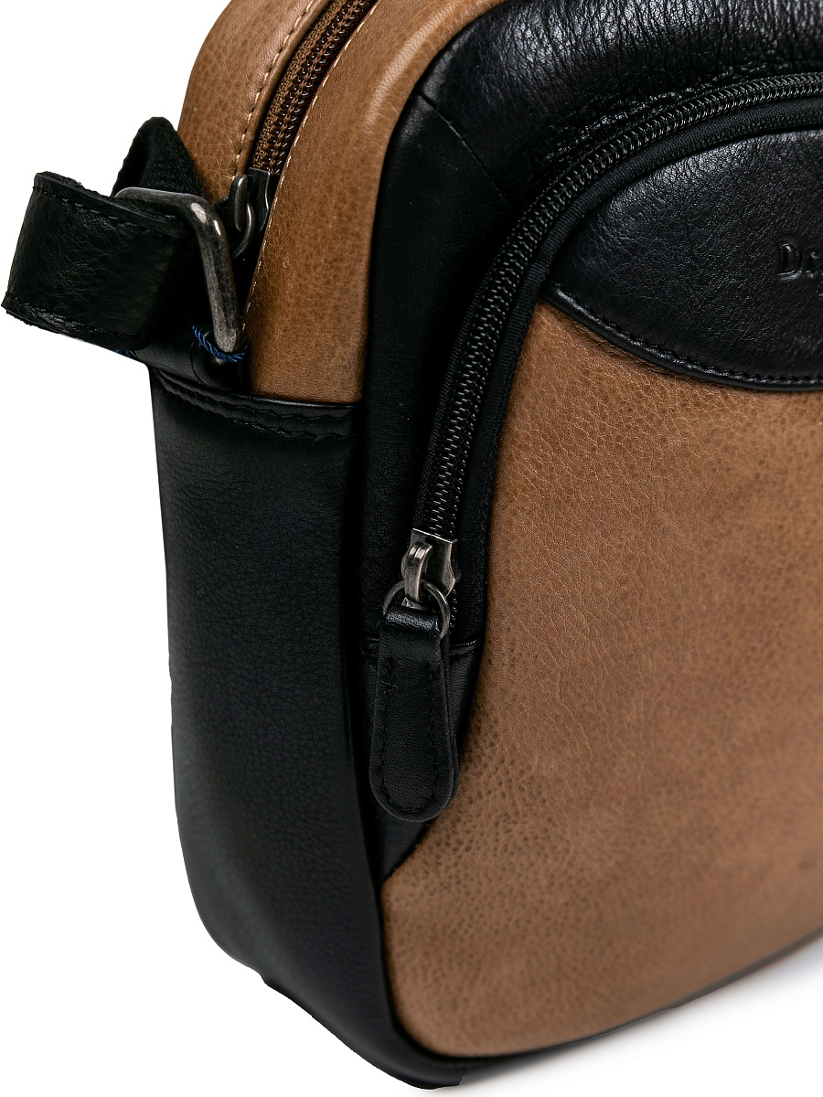 Сумка через плечо Dr.Koffer из натуральной кожи бежевая