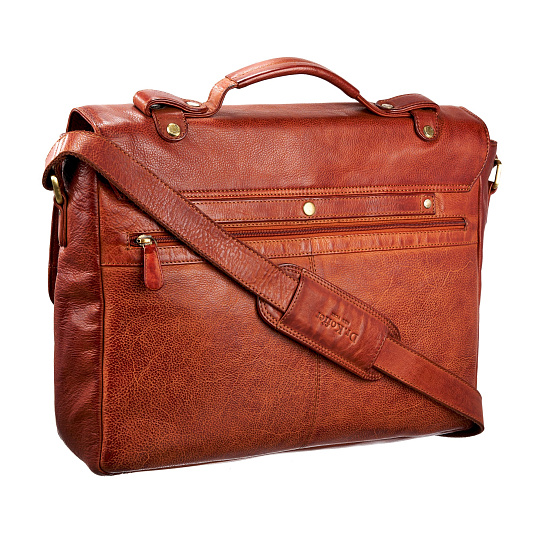 Портфель Dr.Koffer из натуральной кожи светло-коричневый