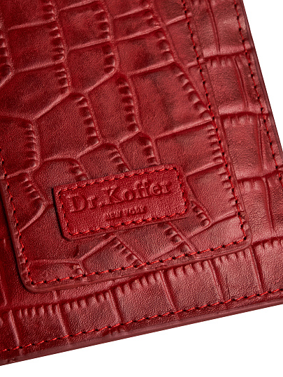 Кредитница Dr.Koffer из натуральной кожи красная
