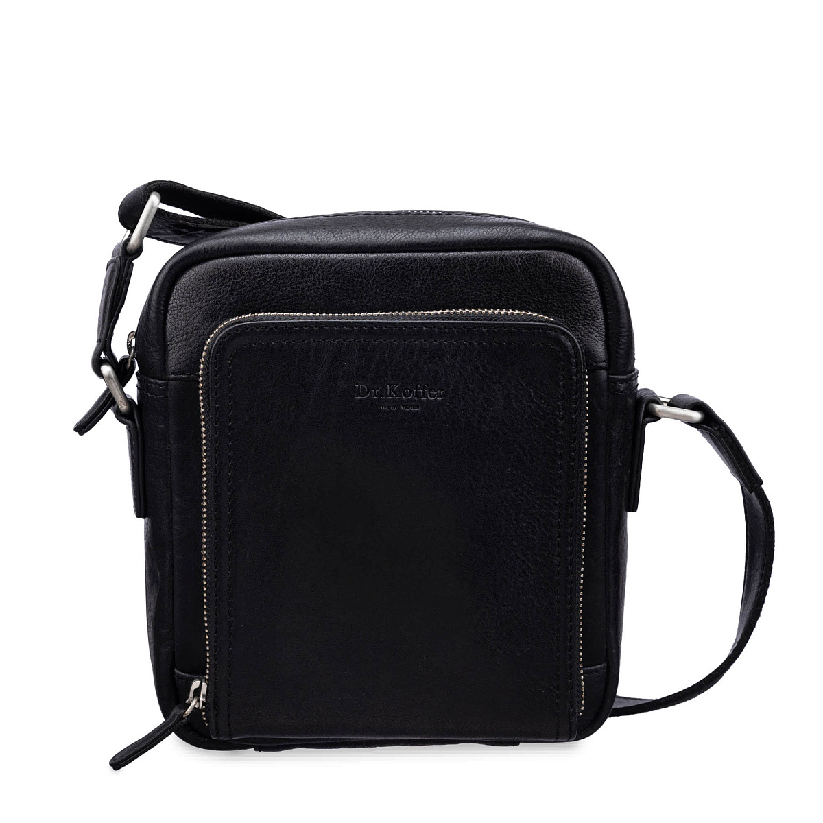 Сумка через плечо Dr.Koffer из натуральной кожи черная