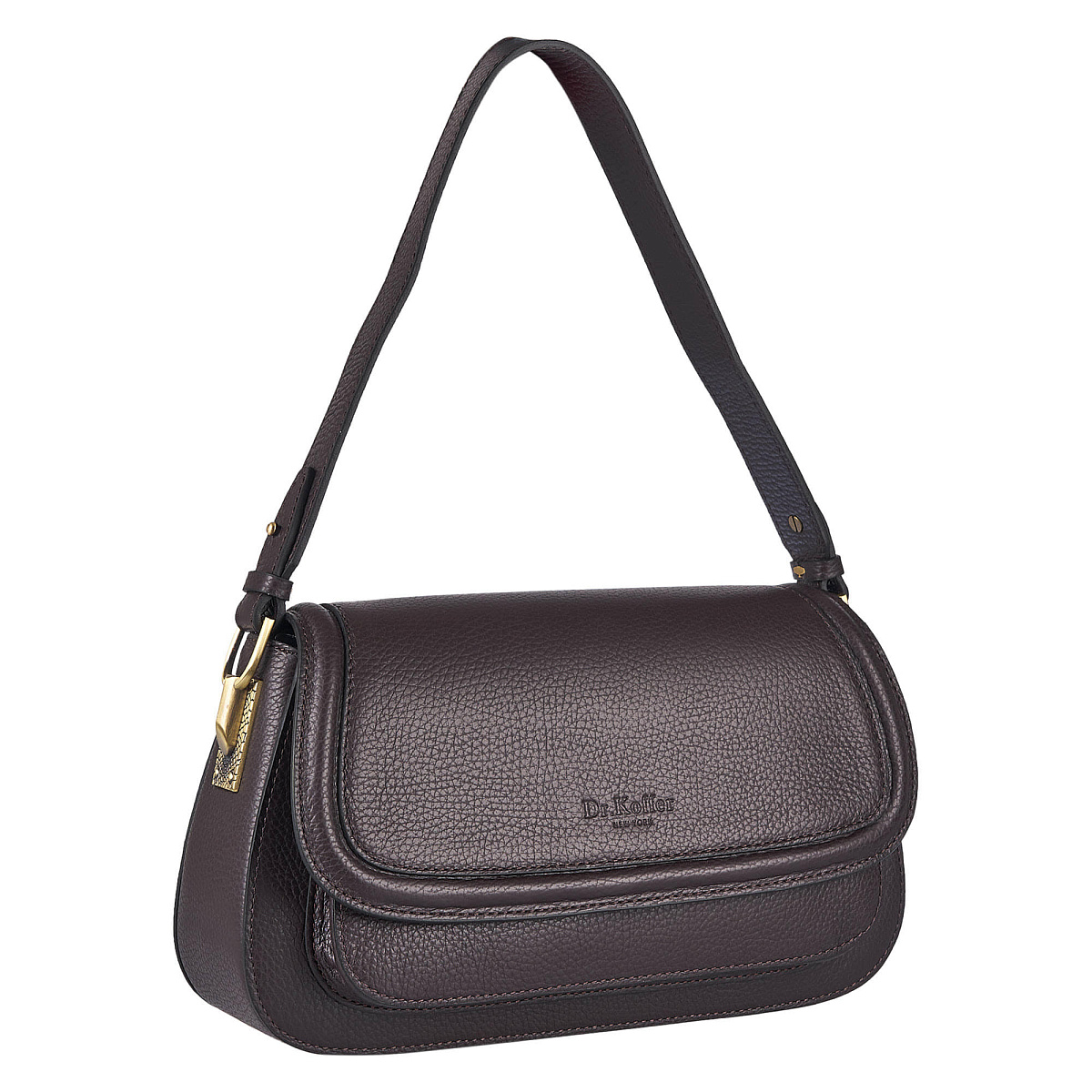 Женская сумка Dr. Koffer из натуральной кожи коричневая