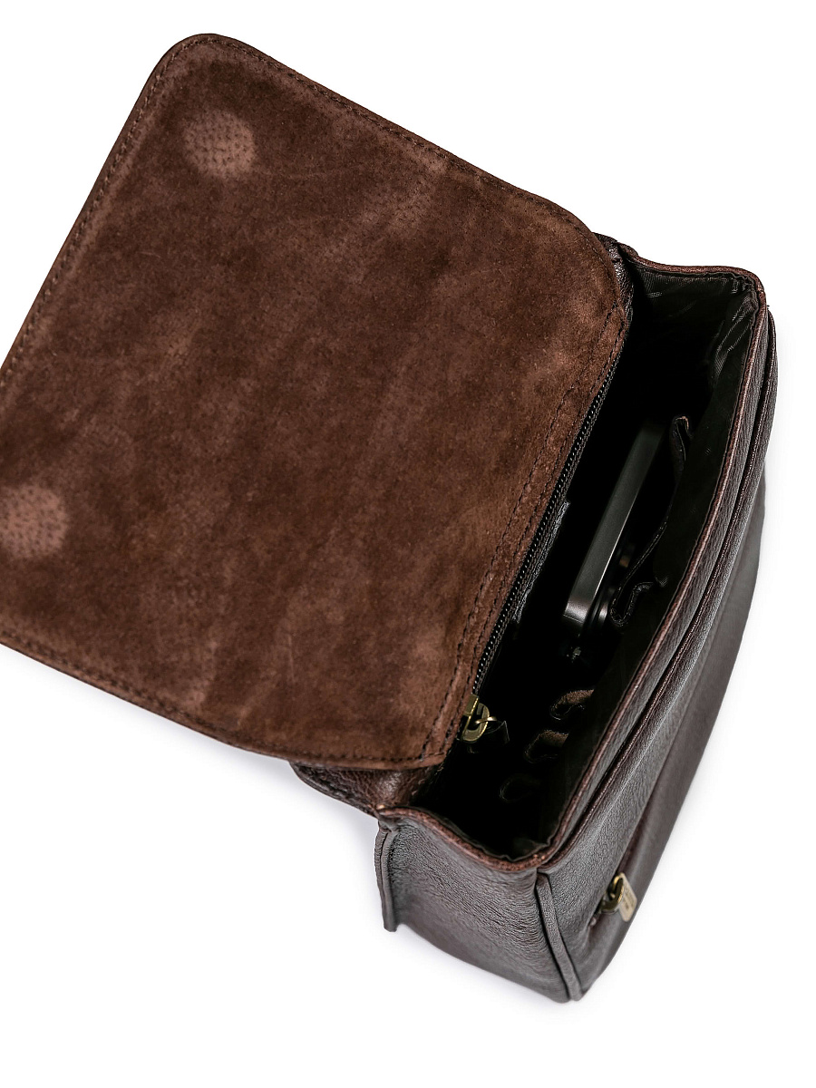 Сумка через плечо Dr.Koffer из натуральной кожи коричневая