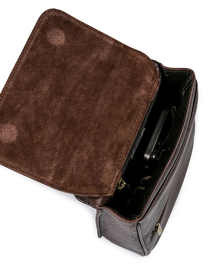 Сумка через плечо Dr.Koffer из натуральной кожи коричневая