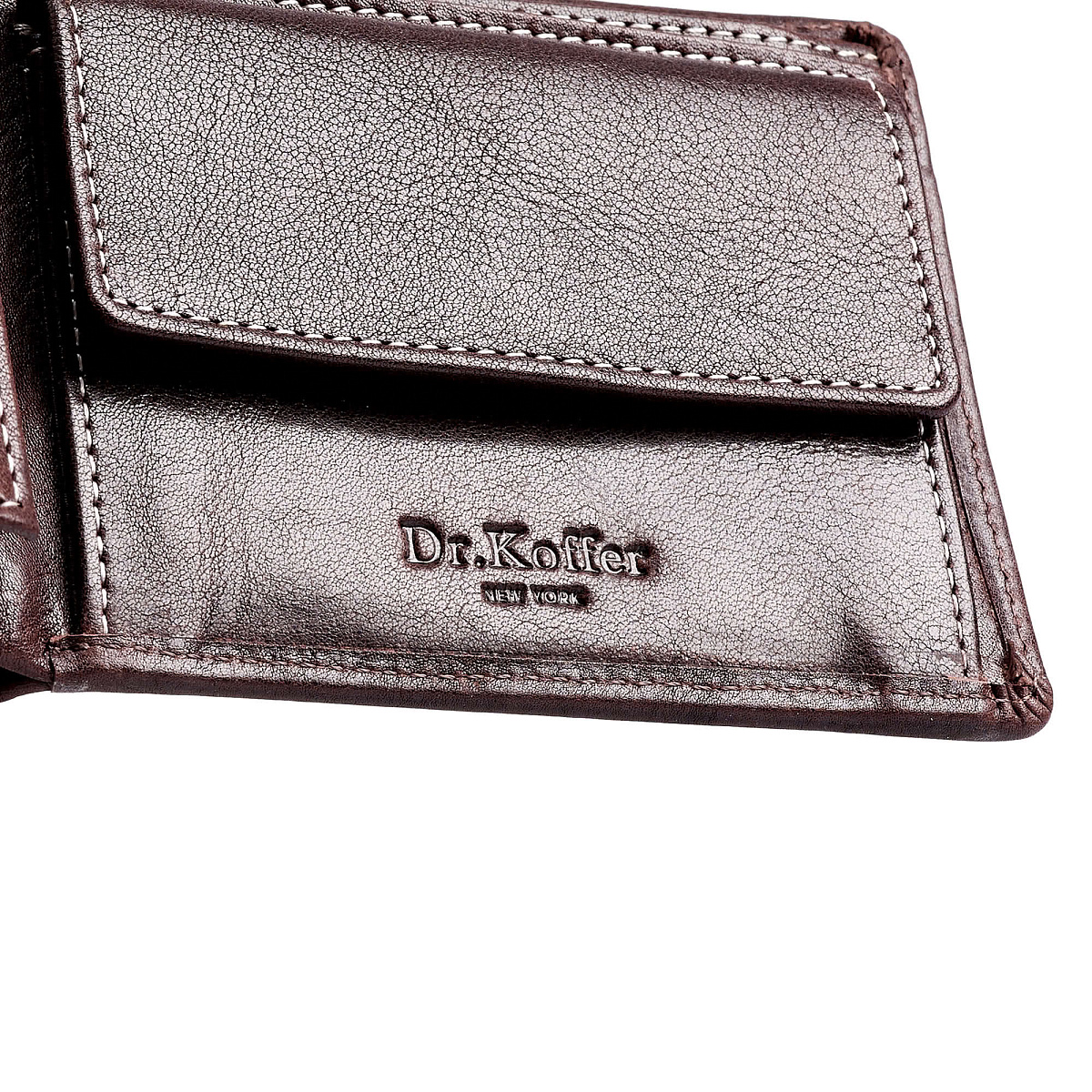 Портмоне Dr.Koffer из натуральной кожи коричневое