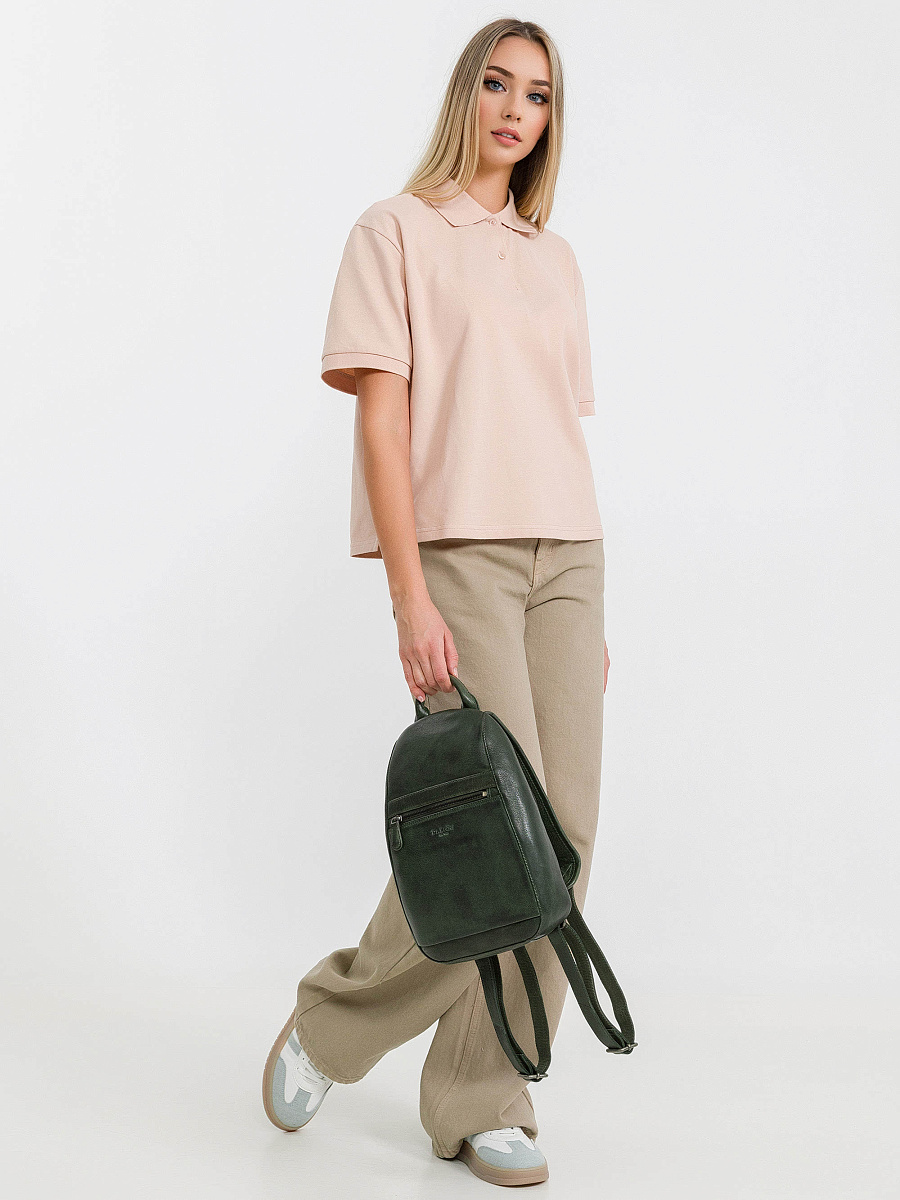 Рюкзак Dr.Koffer из натуральной кожи зеленый