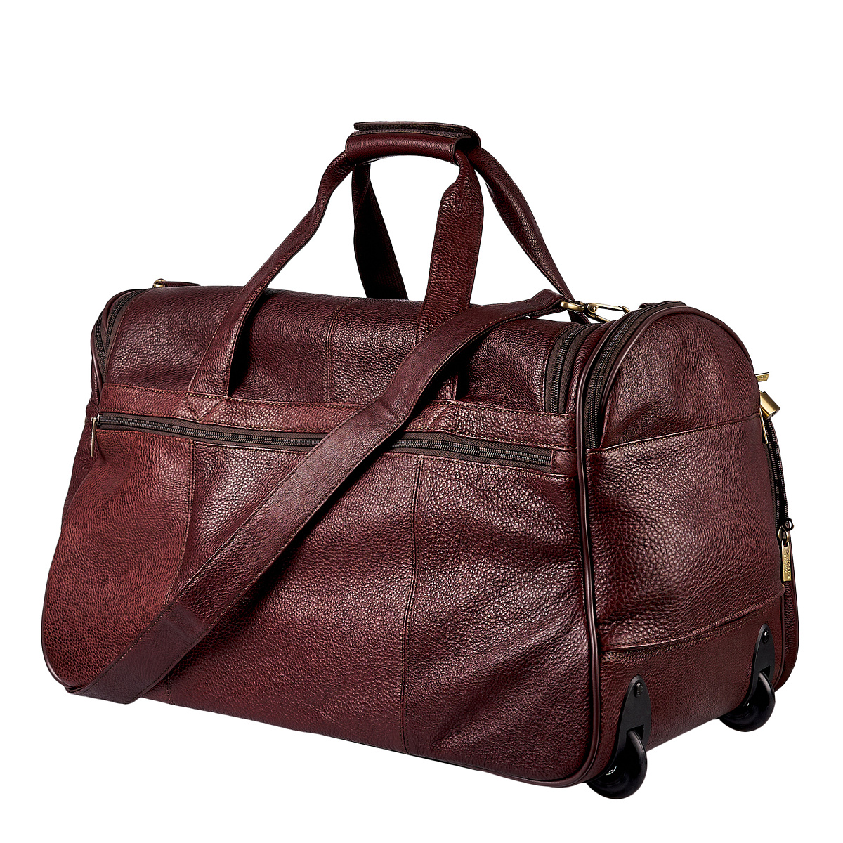 Сумка дорожная на колесах Dr.Koffer из натуральной кожи