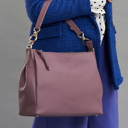 Женская сумка  Dr. Koffer из натуральной кожи розовая