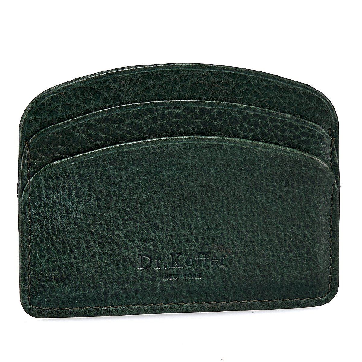 Кредитница Dr.Koffer из натуральной кожи зеленая