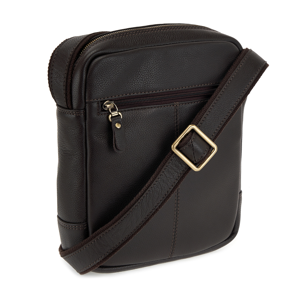 Сумка через плечо Dr.Koffer из натуральной кожи коричневая