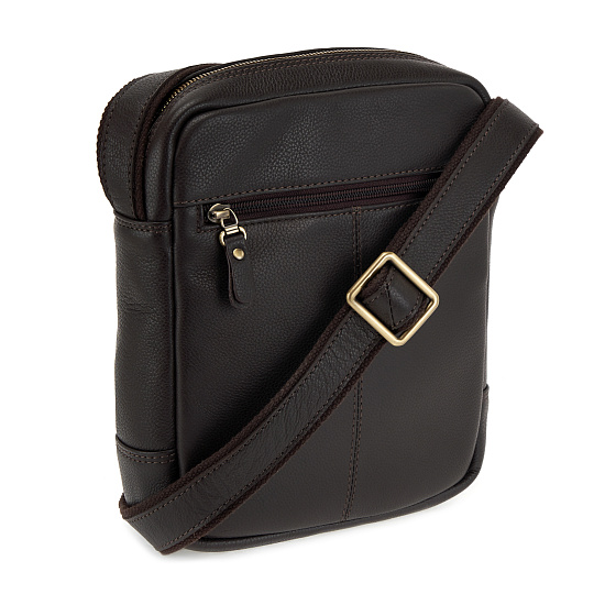 Сумка через плечо Dr.Koffer из натуральной кожи коричневая