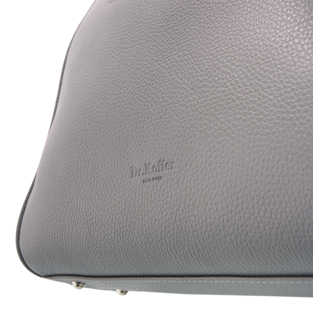 Женская сумка Dr. Koffer из натуральной кожи серебристая