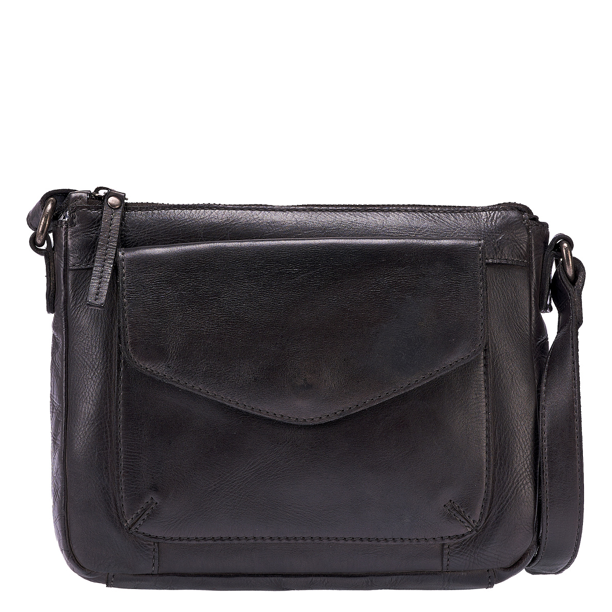 Сумка через плечо Dr.Koffer из натуральной кожи серая