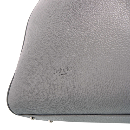 Женская сумка Dr. Koffer из натуральной кожи серебристая