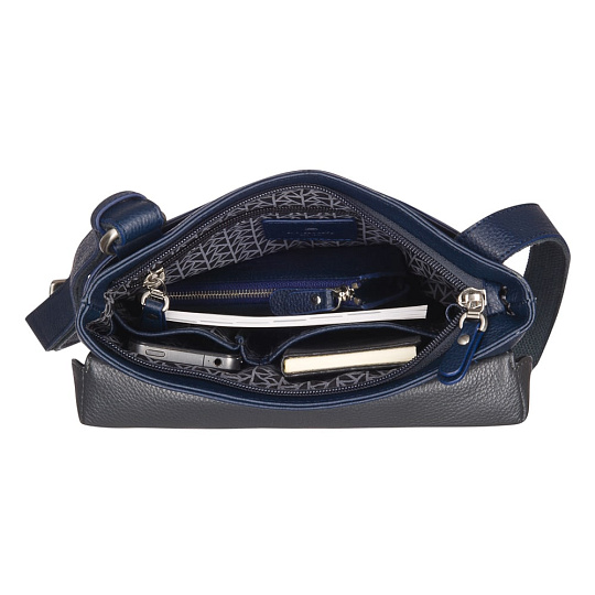 Сумка через плечо Dr.Koffer из натуральной кожи синяя