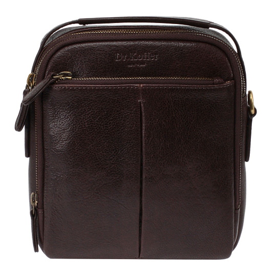 Сумка через плечо Dr.Koffer из натуральной кожи коричневая