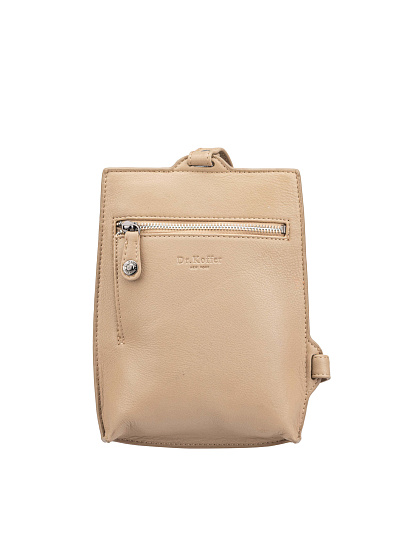 Сумка через плечо Dr.Koffer из натуральной кожи бежевая