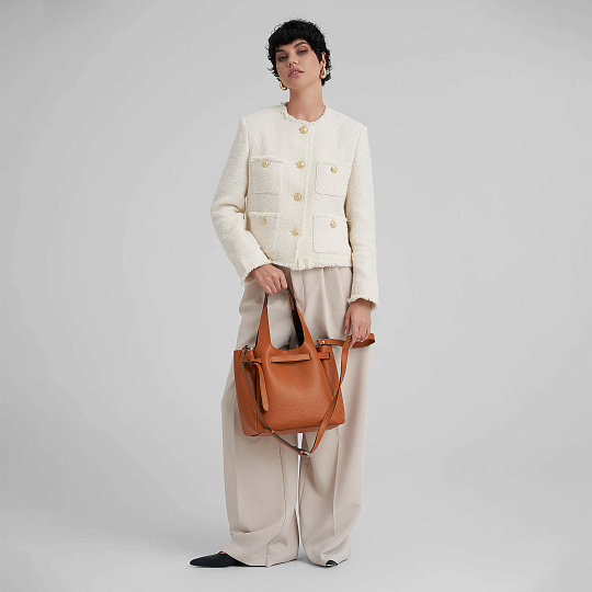 Женская сумка Dr. Koffer из натуральной кожи оранжевая