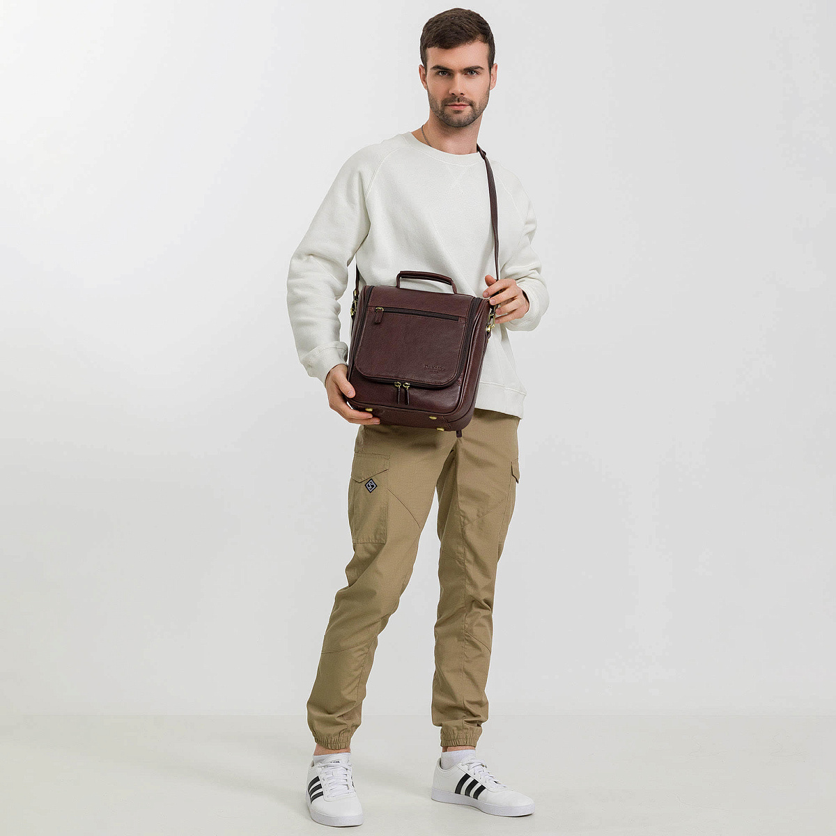 Бьюти-кейс несессер Dr. Koffer из натуральной кожи коричневый